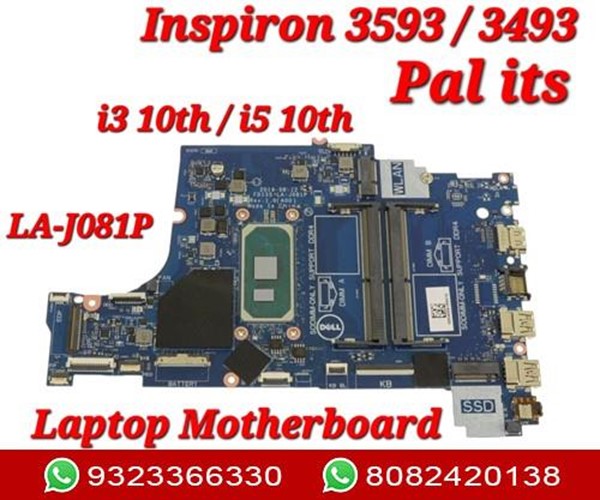 DELL INSPIRION 3593/3493 LA-J081P LAPTOP MOTHERBOARD